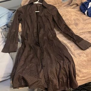 Brown polka dot dress